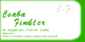 csaba finkler business card
